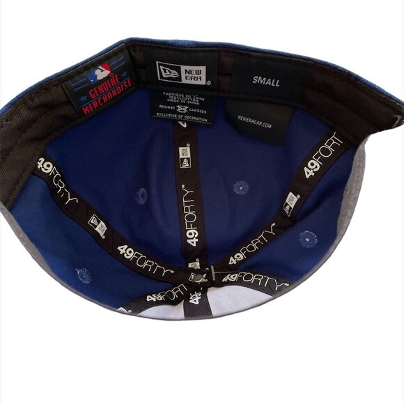 Toronto Blue Jays New Era Core Fit 49FORTY Fitted Hat Cap Royal Maple Leaf Sz S - Picture 5 of 6